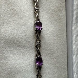 Diamond and amethyst bracelet